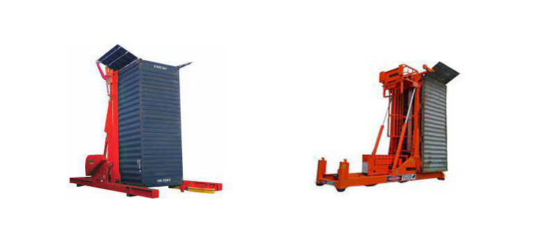Container turnover machine